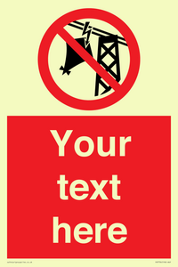 Custom prohibition do not fly kites near overhead electrical power lines